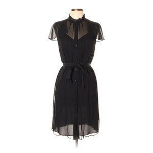 Sheer Shirt Little Black Dress